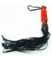 Плеть из лака с красным мехом BDSM Light - 43 см.