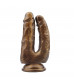 Золотистый анально-вагинальный фаллоимитатор Dick Cumming - 18 см.