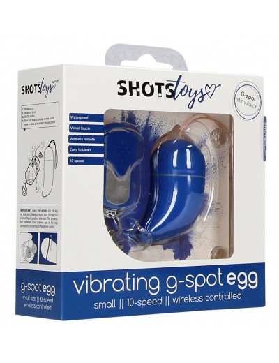Синее виброяйцо Small Wireless Vibrating G-Spot Egg