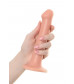 Телесный фаллос на присоске Silicone Bendable Dildo M - 18 см.