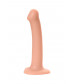 Телесный фаллос на присоске Silicone Bendable Dildo M - 18 см.