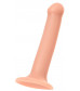 Телесный фаллос на присоске Silicone Bendable Dildo M - 18 см.