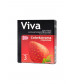 Цветные презервативы VIVA Color Aroma с ароматом клубники - 3 шт.