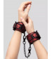 Красно-черные наручники Reversible Faux Leather Wrist Cuffs