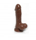 Коричневый фаллоимитатор 7 inch Realistic Cock - 18 см.