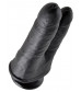 Чёрный анально-вагинальный фаллоимитатор Double Penetrator - 20,9 см.
