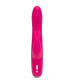 Розовый перезаряжаемый вибратор Rabbit Slimline Curve Rechargeable - 24 см.
