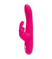 Розовый перезаряжаемый вибратор Rabbit Slimline Curve Rechargeable - 24 см.