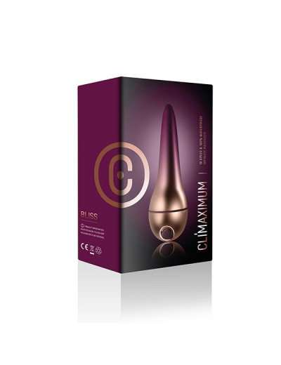 Фиолетовый клиторальный стимулятор Climaximum Bliss - 10 см.