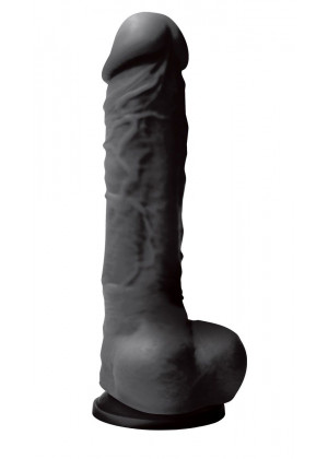 Черный фаллоимитатор Pleasures 5  Dildo - 17,8 см.