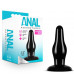 Чёрная анальная пробка Pleasure Plug - 10,16 см.