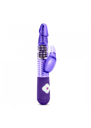Фиолетовый вибратор с клиторальной стимуляцией Luxe Rabbit 2 - 26 см.
