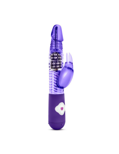 Фиолетовый вибратор с клиторальной стимуляцией Luxe Rabbit 2 - 26 см.