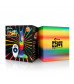 Разноцветная анальная пробка с эффектом римминга Peace   Love Tie-Dye - 15,2 см.