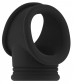 Черное эрекционное кольцо для пениса и мошонки No48 Cockring with Ball Strap