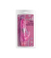 Розовый вибратор Crystal Dildo Climbing Rabbit Vibe - 22 см.