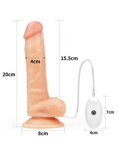 Женский страпон с вибрацией Vibrating Easy Strapon Set 7.5 - 20 см.