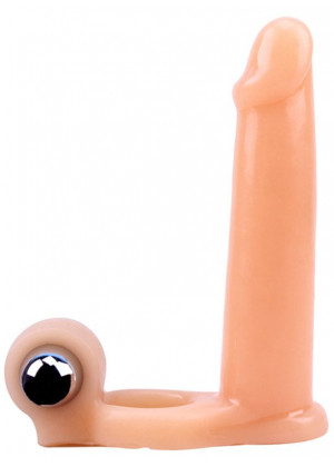 Телесная насадка для двойного проникновения Vibration Triple Stimulator - 15 см.