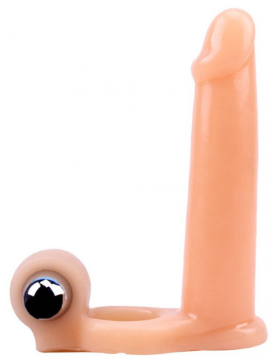 Телесная насадка для двойного проникновения Vibration Triple Stimulator - 15 см.