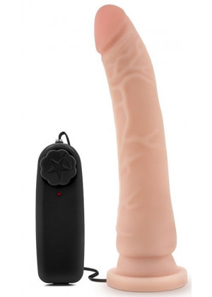 Телесный вибратор 8.5 Inch Vibrating Realistic Cock With Suction Cup - 21,6 см.
