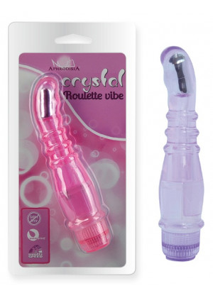 Фиолетовый вибростимулятор точки G Crystal - 20,5 см.
