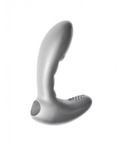 Серый стимулятор простаты с вибрацией Wonder Touch Grey