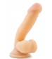 Телесный фаллоимитатор на присоске 6.5  Sensa Feel Dildo - 17,78 см.