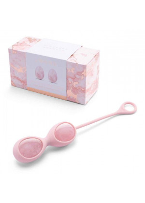 Тренажеры йони Le Wand Crystal Yoni Eggs из розового кварца
