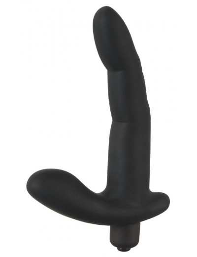 Черный вибромассажер простаты Naughty Finger Prostate Vibe - 13,8 см.