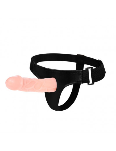 Телесный фаллоимитатор на трусиках Jessica Strap-On - 15,5 см.
