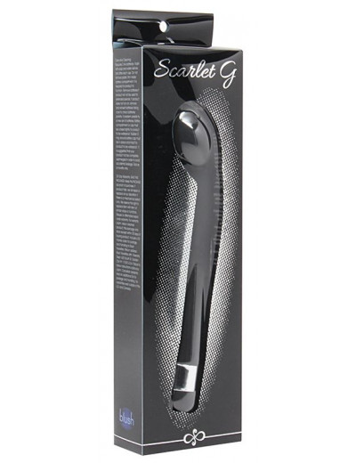 Чёрный G-стимулятор с вибрацией Scarlet G - 21 см.