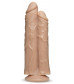 Телесный сдвоенный фаллоимитатор Double Trouble Double Shaft Dildo - 24 см.