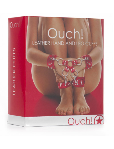 Красный комплект оков Hand And Legcuffs