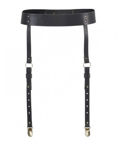 Черный пояс с пажами Bijoux Indiscrets Garter Belt