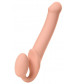Телесный безремневой страпон Silicone Bendable Strap-On L