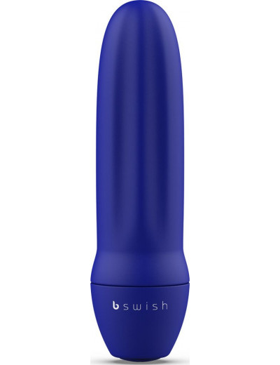Синяя рельефная вибропуля Bmine Basic Reflex - 7,6 см.