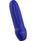 Синяя рельефная вибропуля Bmine Basic Reflex - 7,6 см.