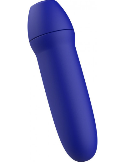Синяя рельефная вибропуля Bmine Basic Reflex - 7,6 см.