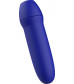 Синяя рельефная вибропуля Bmine Basic Reflex - 7,6 см.