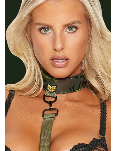 Ошейник с поводком Collar With Leash Army Theme