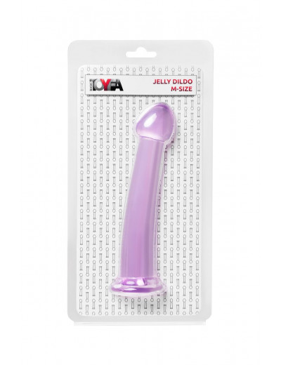 Фиолетовый фаллоимитатор Jelly Dildo M - 18 см.