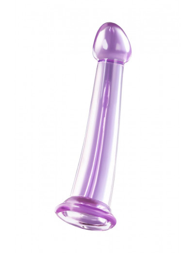Фиолетовый фаллоимитатор Jelly Dildo M - 18 см.
