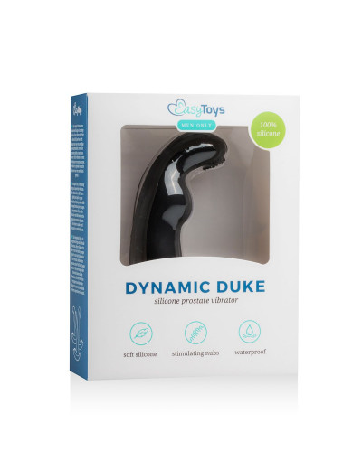 Черный вибростимулятор простаты Dynamic Duke Ribbed