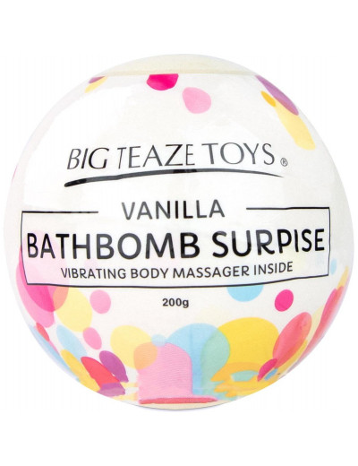Бомбочка для ванны Bath Bomb Surprise Vanilla + вибропуля