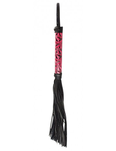 Аккуратная плетка с красной рукоятью Passionate Flogger - 39 см.