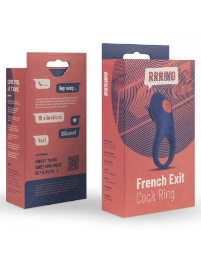 Синее эрекционное кольцо RRRING French Exit Cock Ring