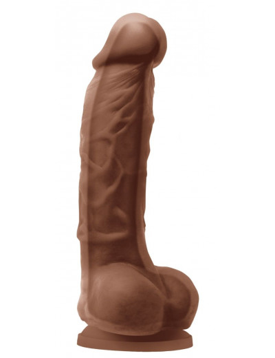 Кофейный фаллоимитатор Dual Density 5 Dildo - 17,3 см.