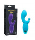 Голубой вибратор INDULGENCE Rechargeable G Kiss - 16,5 см.