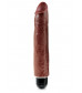 Коричневый вибратор-реалистик 10  Vibrating Stiffy - 30,5 см.