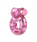 Розовое эрекционное кольцо с вибрацией Pink Bear